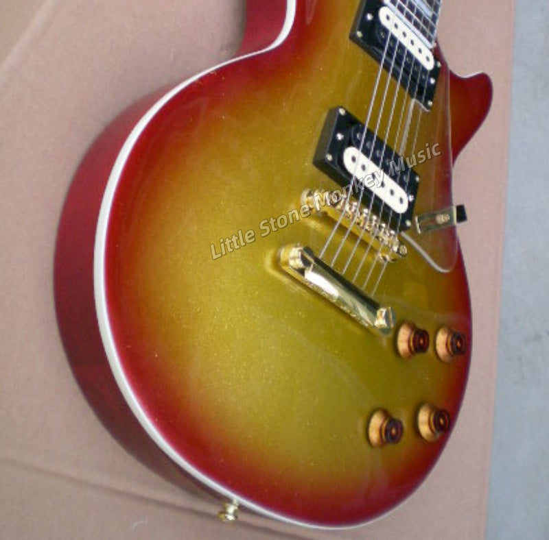 Customize Electric Guitar  "Sparkle Sunburst Finish" VERY RARE Solid Top Sunburst Nitro Finish422
