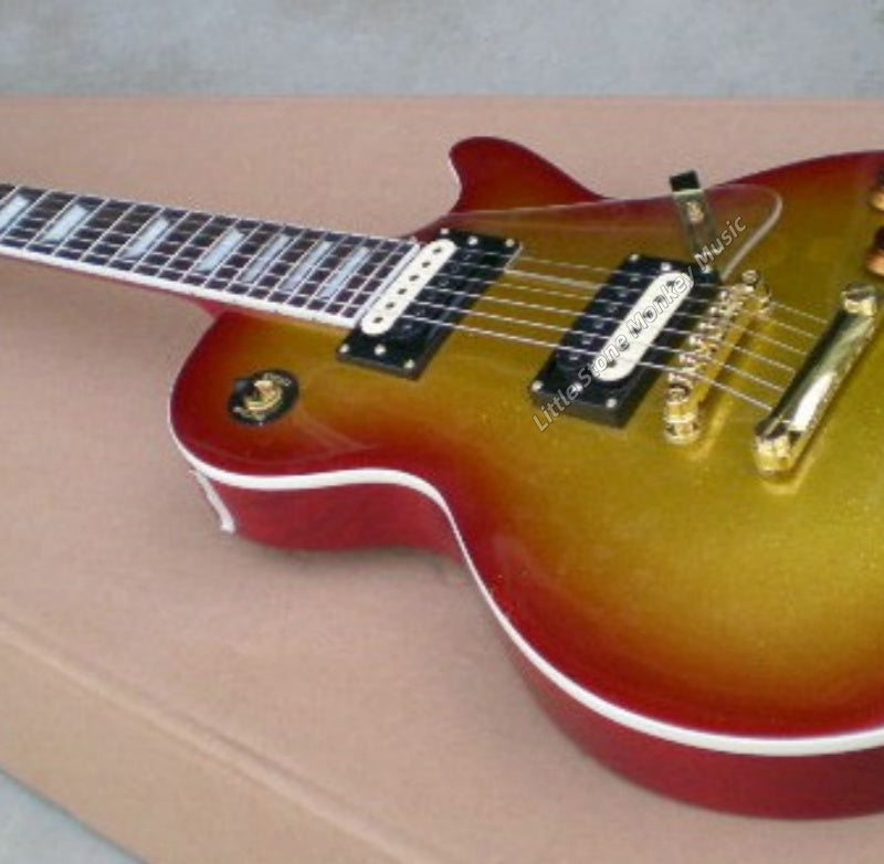 Customize Electric Guitar  "Sparkle Sunburst Finish" VERY RARE Solid Top Sunburst Nitro Finish422