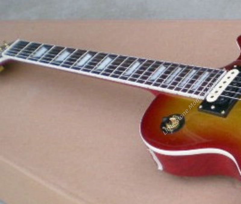 Customize Electric Guitar  "Sparkle Sunburst Finish" VERY RARE Solid Top Sunburst Nitro Finish422