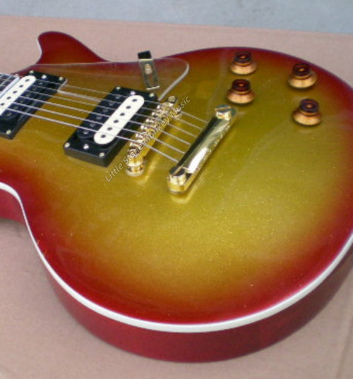 Customize Electric Guitar  "Sparkle Sunburst Finish" VERY RARE Solid Top Sunburst Nitro Finish422