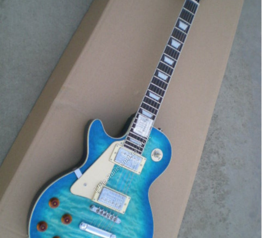 Flame Maple Tora Mokume Blue Blue Guitar Safe Packing 424