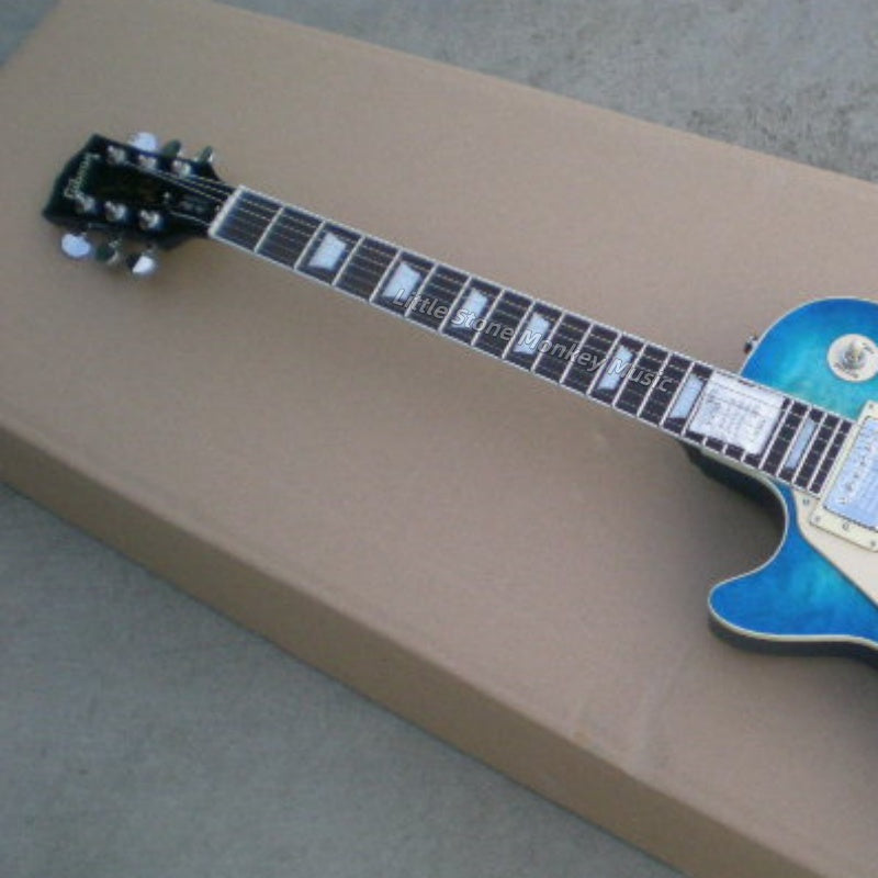 Flame Maple Tora Mokume Blue Blue Guitar Safe Packing 424