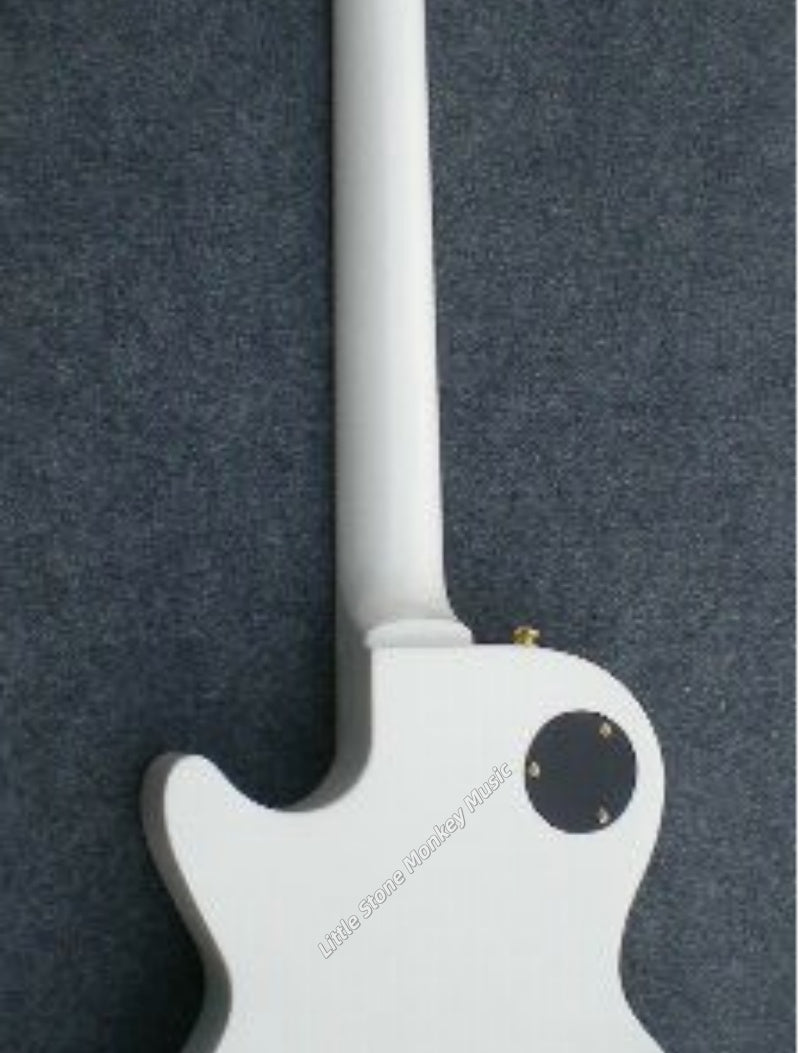 Floyd Rose Electric Guitar: Standard Style, White Body with Pink Rose Decal, OEM Quality425
