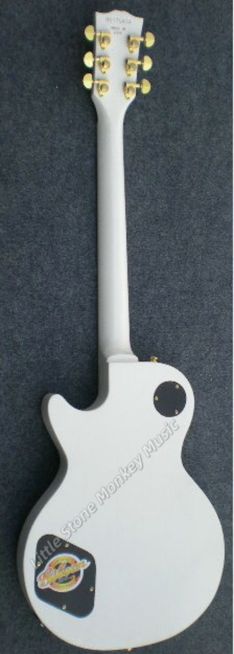Floyd Rose Electric Guitar: Standard Style, White Body with Pink Rose Decal, OEM Quality425