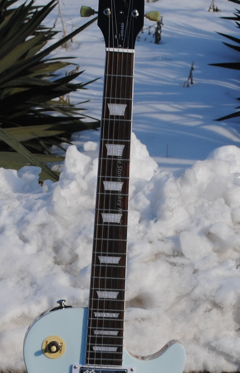 Custom LP Electric Guitar Alpine White  Red Knob426