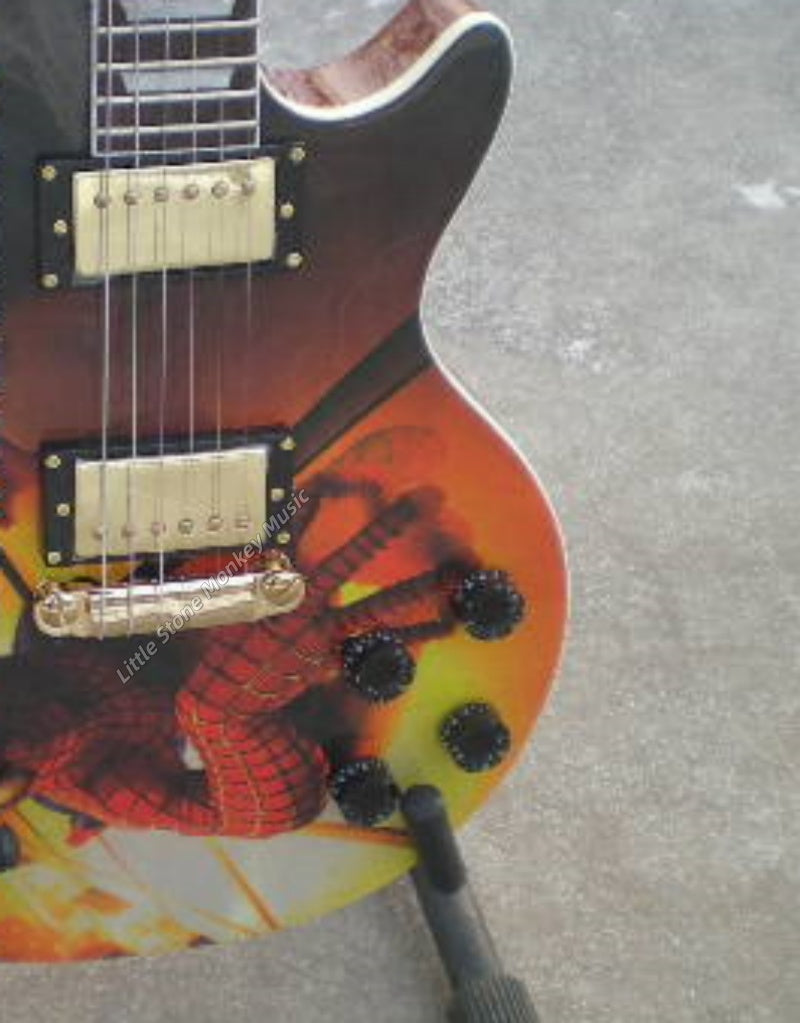 Factory Customized Spider Man Veneer Electric Guitar Rosewood Fingerboard430