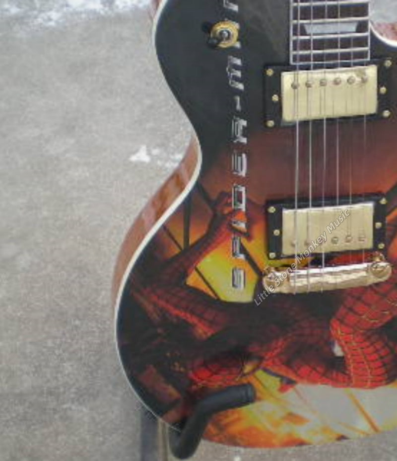 Factory Customized Spider Man Veneer Electric Guitar Rosewood Fingerboard430