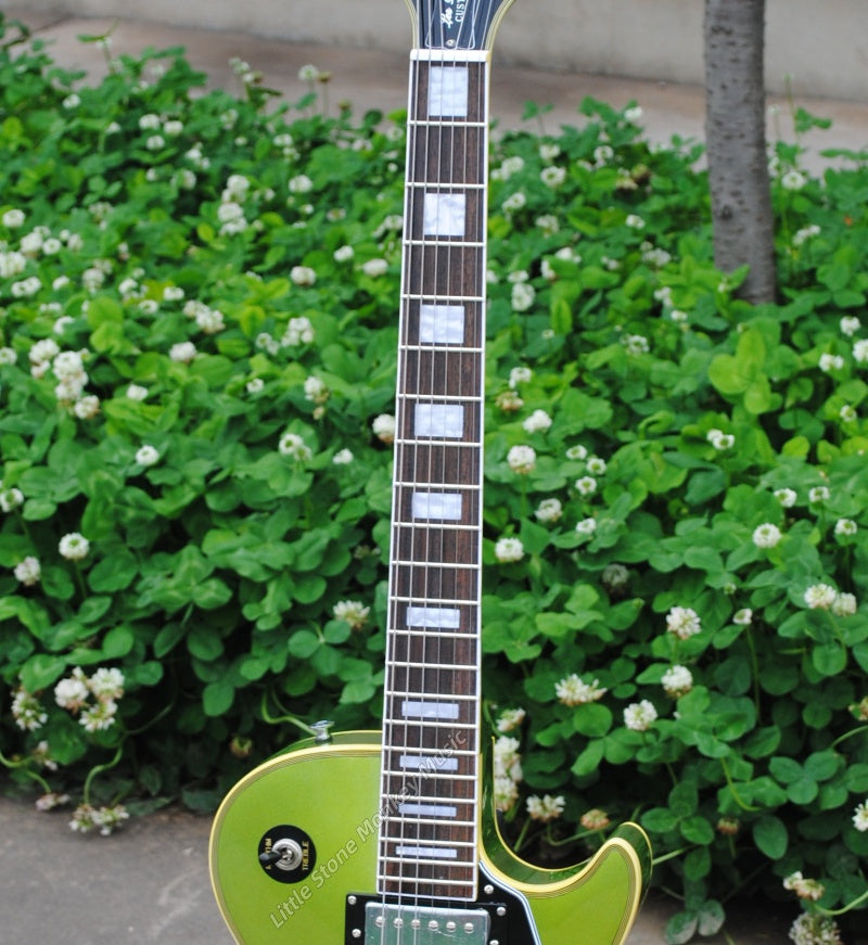 Electric Guitar: Standard Style, Sawtooth Metellic Green Electric Guitar, OEM Quality432