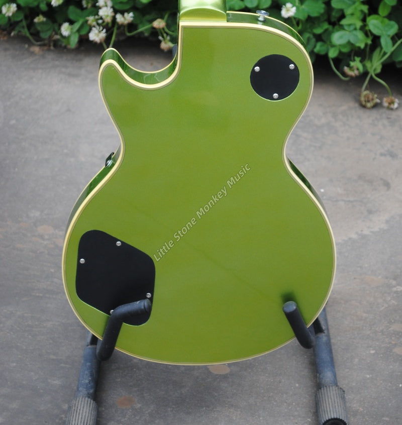 Electric Guitar: Standard Style, Sawtooth Metellic Green Electric Guitar, OEM Quality432