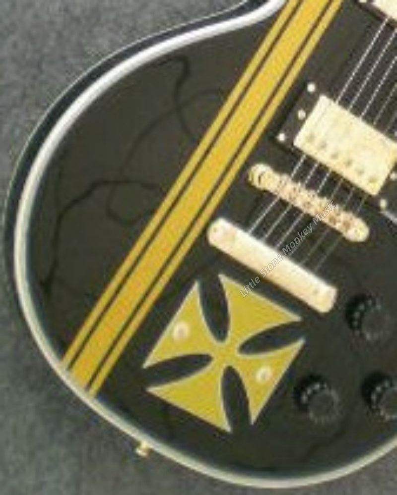 Factory Customized Premium Quality Hot Electric Guitar 6 Strings ProfessionaFree Shipping Matte Black 6 Strings Electric Guitar with Gold Hardware Guitars