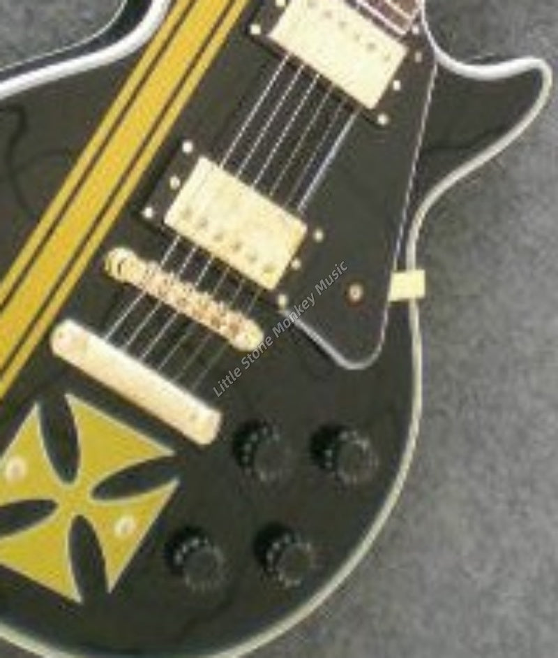 Factory Customized Premium Quality Hot Electric Guitar 6 Strings ProfessionaFree Shipping Matte Black 6 Strings Electric Guitar with Gold Hardware Guitars