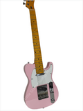 Pink  Color Electric Guitar Yellow  Color  Electric Guitar TL British Qunicy electric guitar with right hand design, standard TL style, Cape Island pink color, timeless classic design, 6 strings. Fen TL Z17#