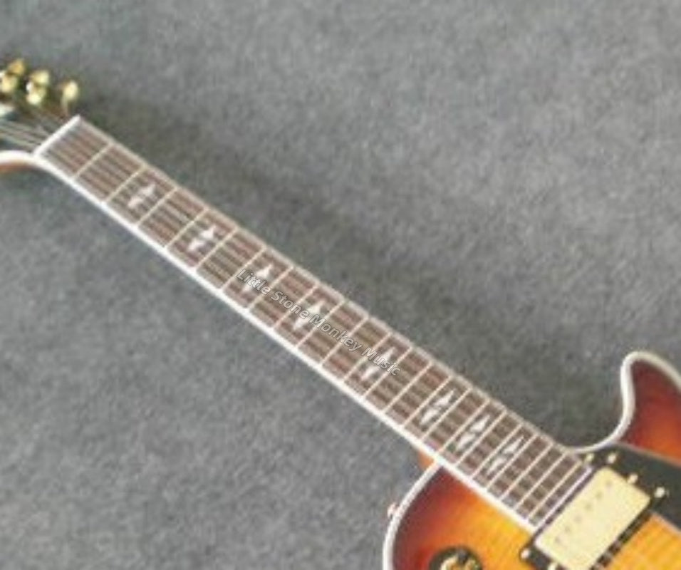 Factory Customized Premium Quality Hot Electric GuitarHigh Quality Electric Guitar Electric guitar LP custom MS abalone inlay ebony fingerboard fret nibs quilt453