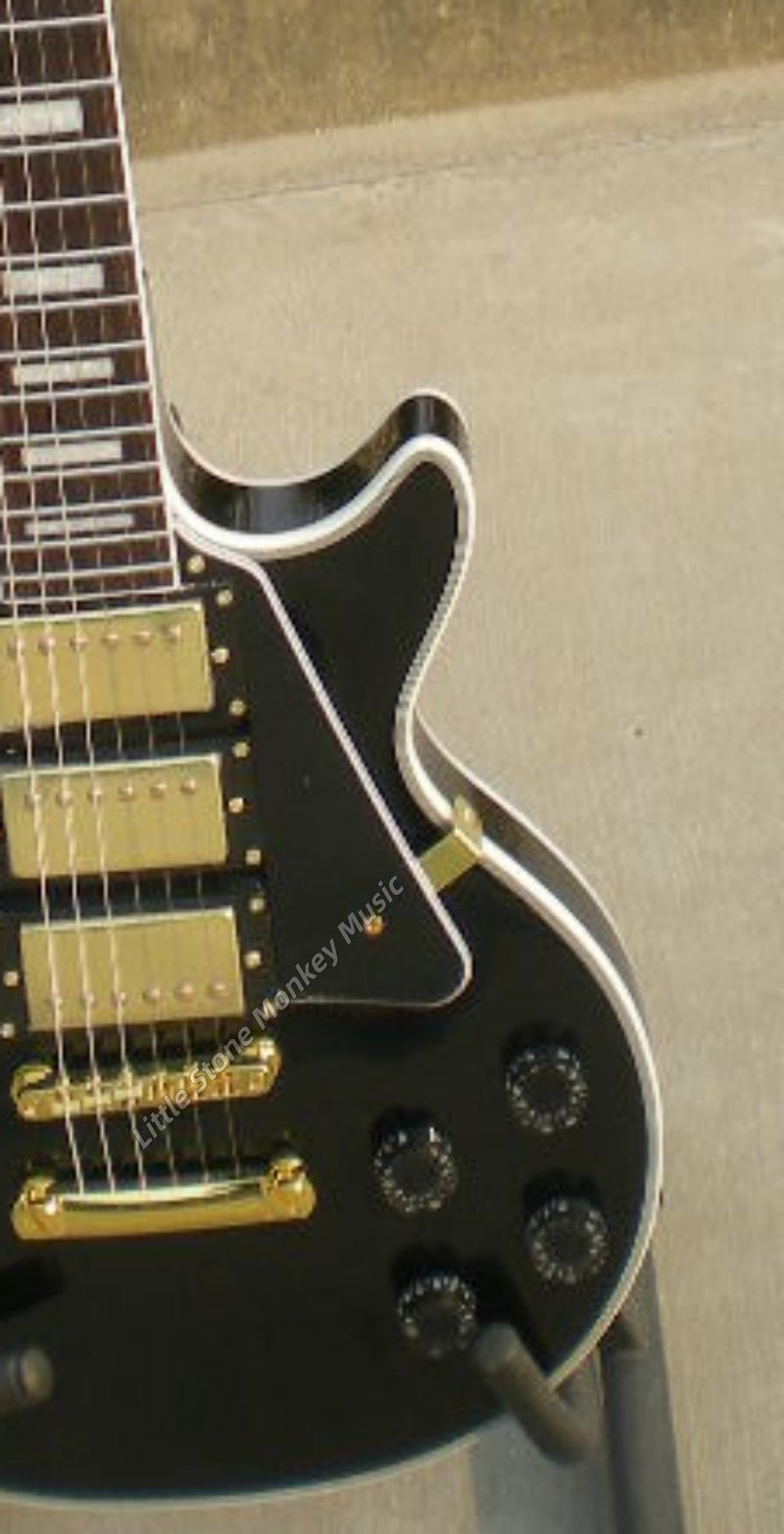 Factory Customized 6 String Electric Guitar We Can Customize Various Styles Black Gold Hardware  LP Custom Type Electric Guitar MOD 458