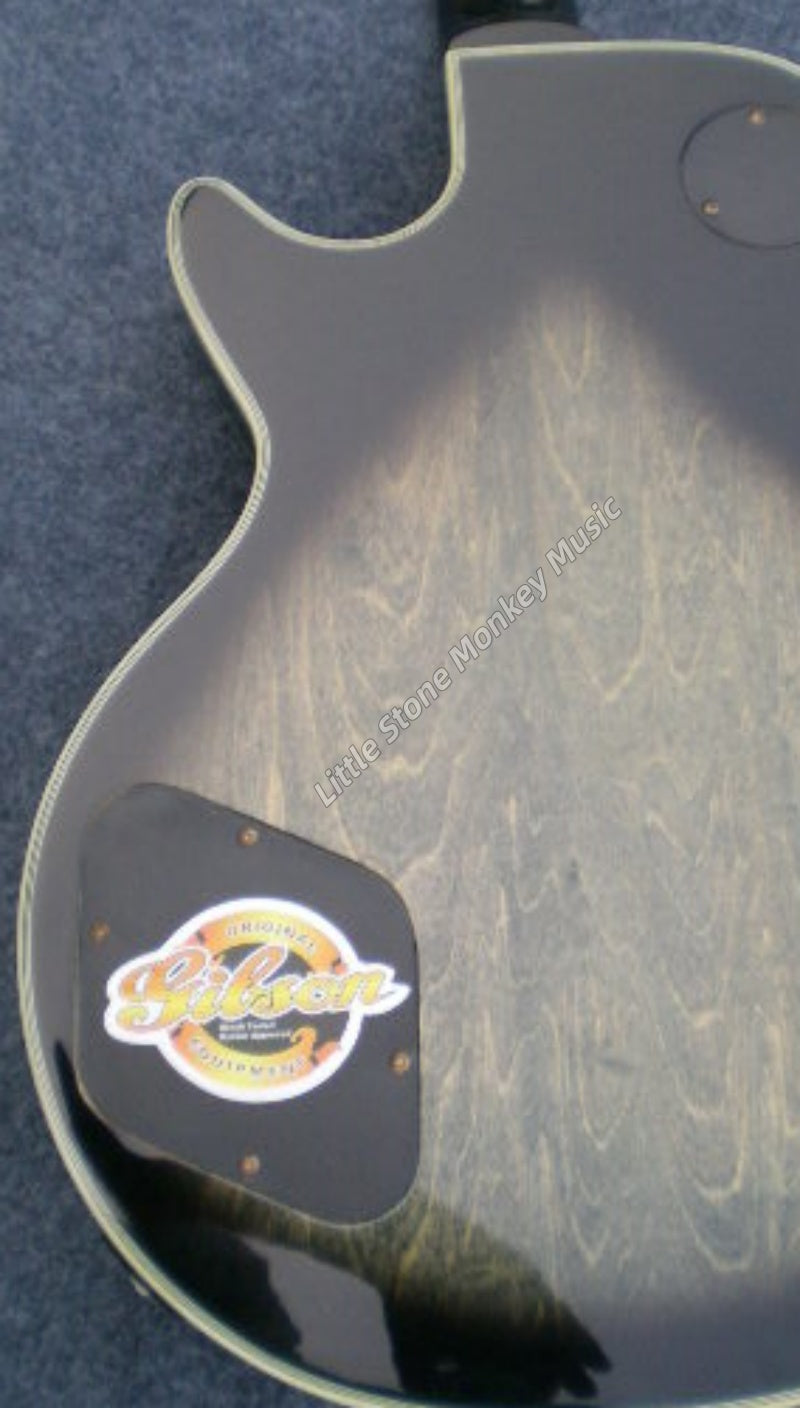 Factory Customized  Electric Guitar  Customize Various Styles Made in China,Custom LP Grey Quilted Maple Top Electric Guitar Mahogany Body HH Pickups