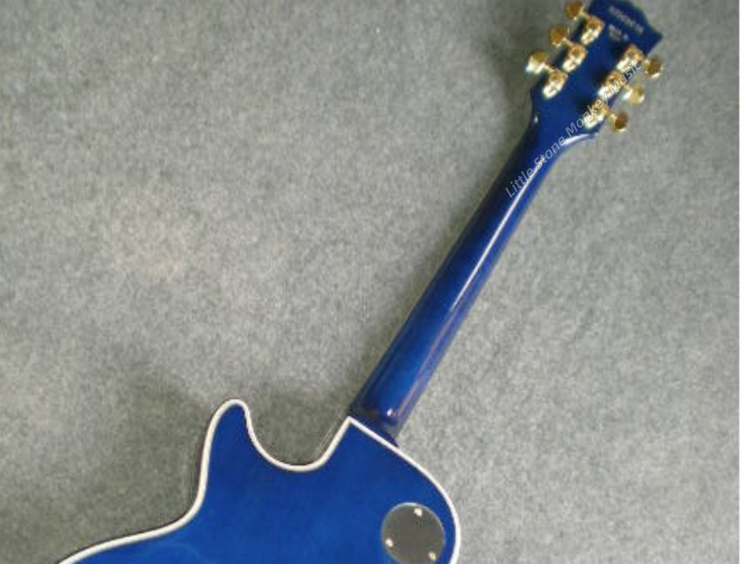 Factory Customized  Electric Guitar  Customize Various StylesBlue Sunburst LP Electric Guitar: Custom Left Hand HH Pickups 6 String No Case 466