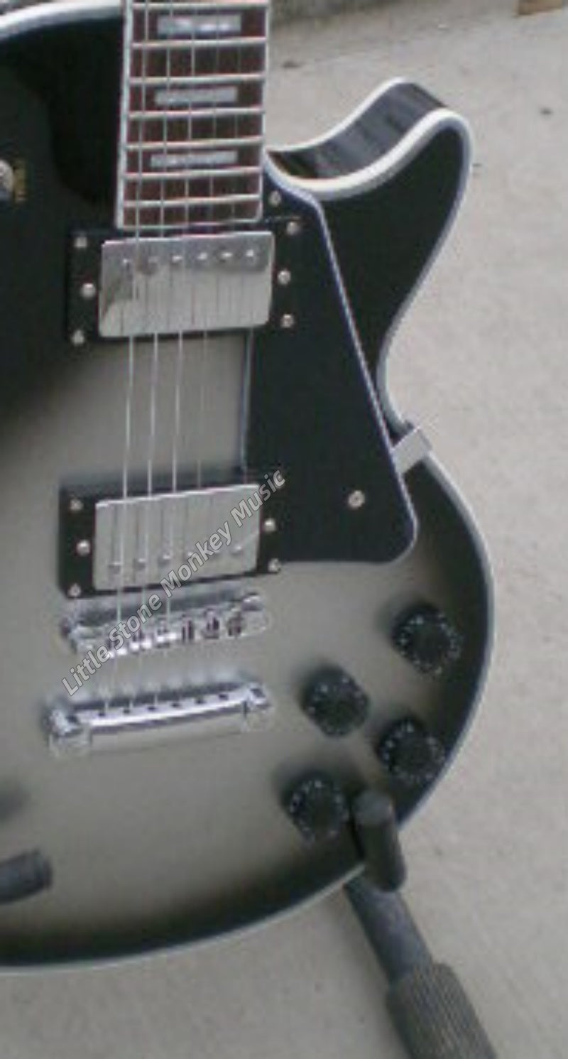 High Quality  Electric Guitar Factory Customized Electric Guitar with Silver Burst Finish with A Top Quality468