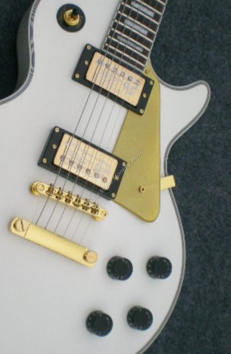 High Quality  Electric Guitar Factory Customized Electric Guitar with Top Quality Factory New white color refers to playing Electric guitar LP type475