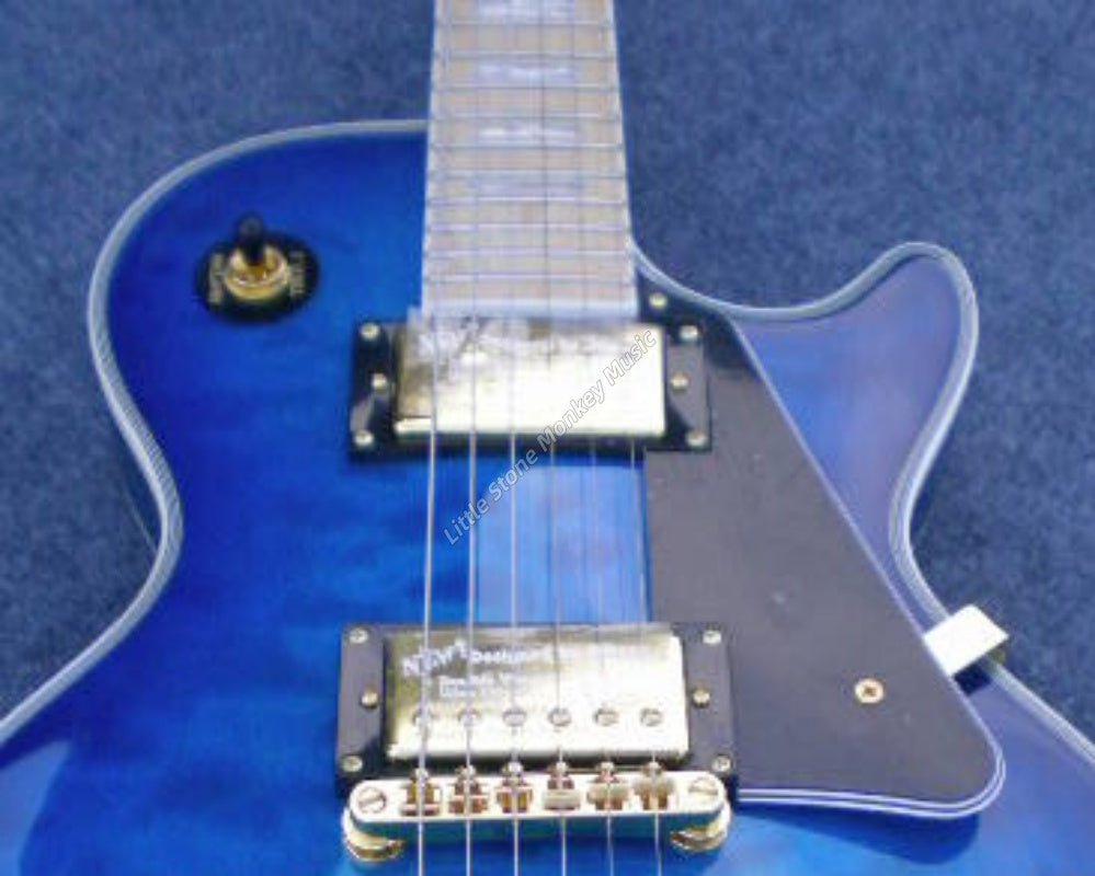 High Quality  Electric Guitar Factory Customized Electric Guitar Custom Quilt Viper Blue Electric Guitar Limited model 476
