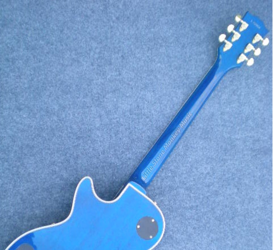 High Quality  Electric Guitar Factory Customized Electric Guitar Custom Quilt Viper Blue Electric Guitar Limited model 476
