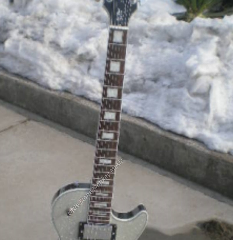 High Quality  Electric Guitar Factory Customized Electric Guitar CustomCustom Shop Silver Sparkle 478
