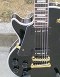 High Quality  Electric Guitar Factory Customized Electric Guitar Custom  Electric guitar lp solid black p90 pickups aged check lines479