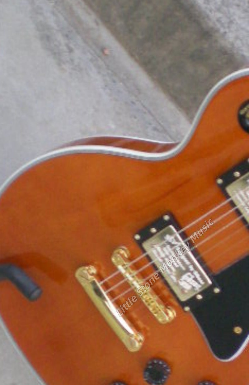 High Quality  Electric Guitar Factory Customized Electric Guitar LP Style Electric Guitar Cream Yellow Mahogany Body Alnico 482