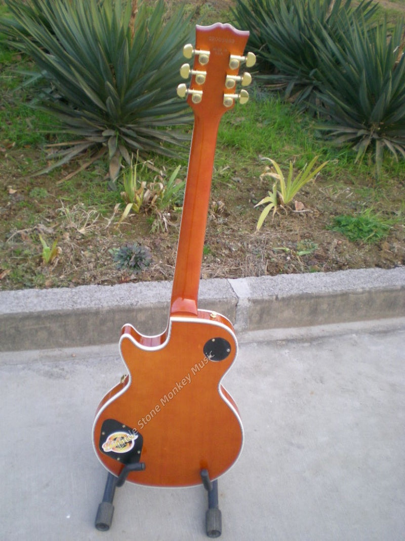 High Quality  Electric Guitar Factory Customized Electric Guitar LP Style Electric Guitar Cream Yellow Mahogany Body Alnico 482