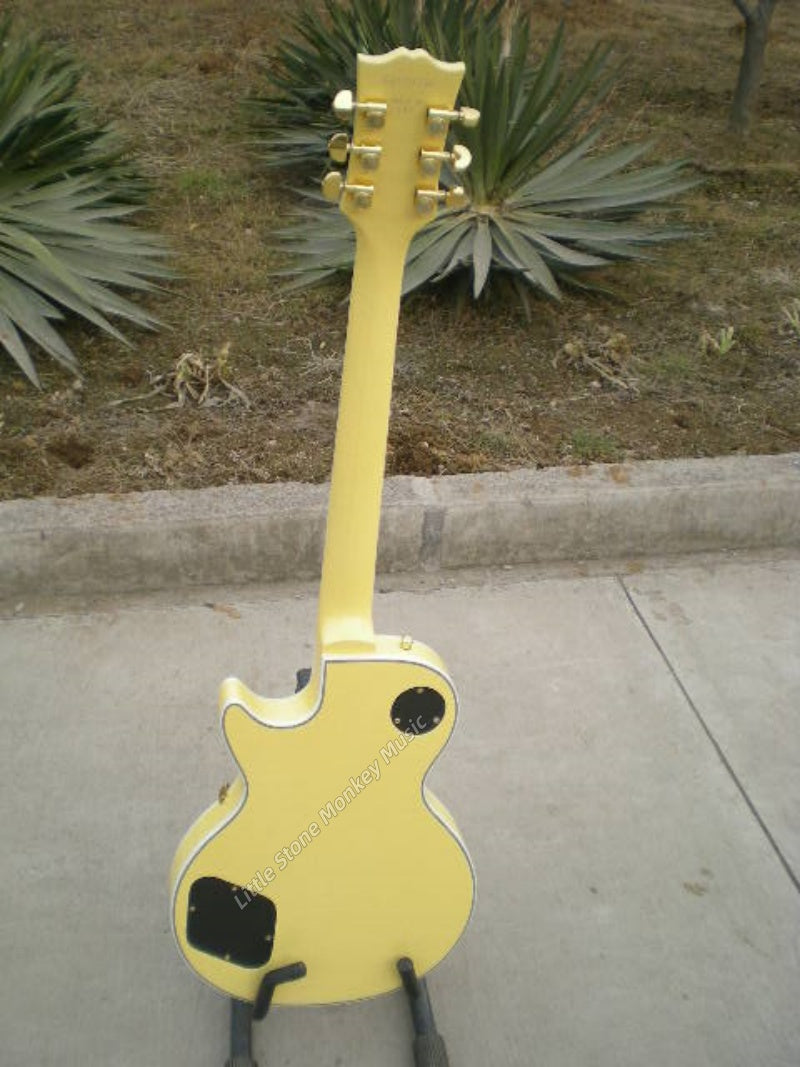 High Quality  Electric Guitar Factory Customized Electric Guitar CustomCustom LP Style Electric Guitar Cream Yellow Mahogany Body Alnico483