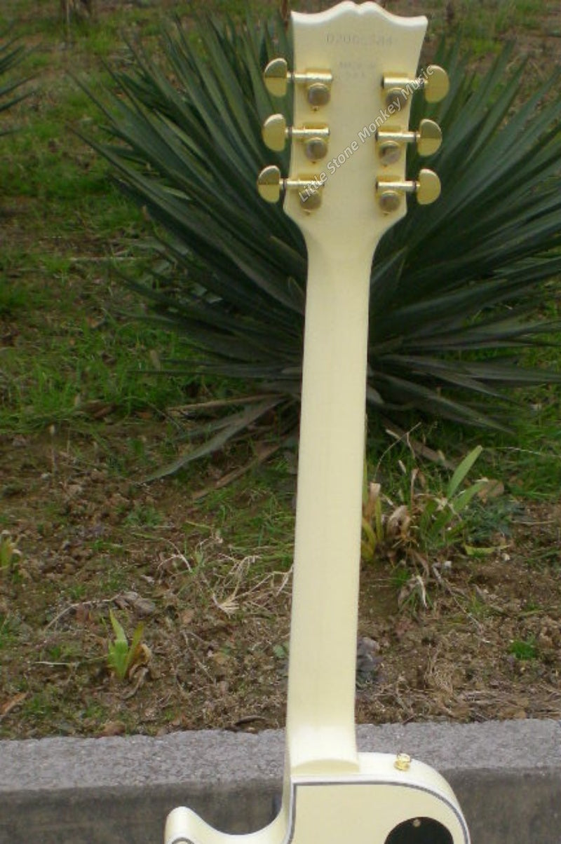 High Quality  Electric Guitar Factory Customized Electric Guitar CustomCustom LP Style Electric Guitar Cream Yellow Mahogany Body Alnico484