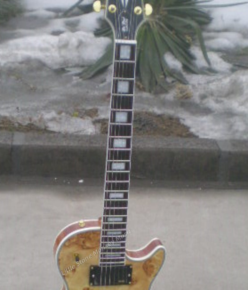 High Quality  Electric Guitar Factory Customized Electric Guitar CustomCustom LP Style Electric Guitar Cream Yellow Mahogany Body Alnico485