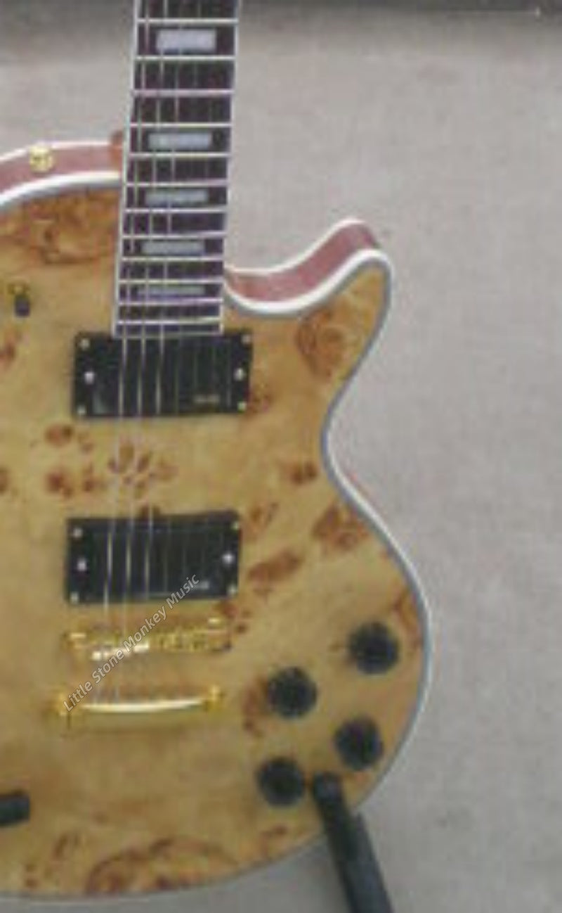 High Quality  Electric Guitar Factory Customized Electric Guitar CustomCustom LP Style Electric Guitar Cream Yellow Mahogany Body Alnico485