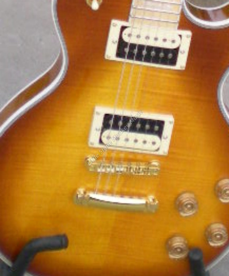 High Quality  Electric Guitar Factory Customized Electric Guitar CustomCustom LP Style Electric Guitar Cream Yellow Mahogany Body Alnico487