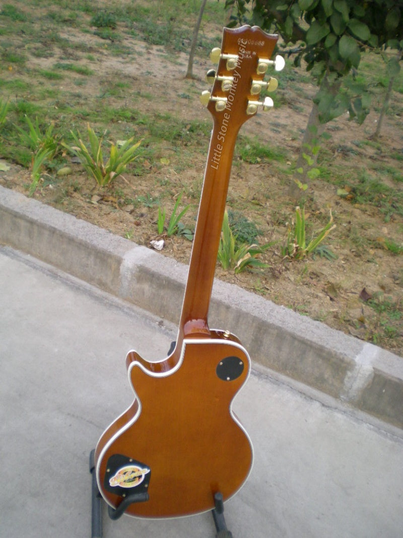 High Quality  Electric Guitar Factory Customized Electric Guitar CustomCustom LP Style Electric Guitar Cream Yellow Mahogany Body Alnico487