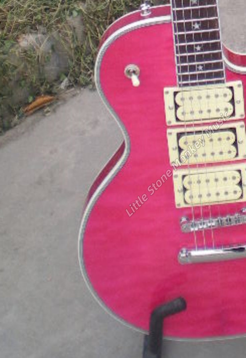 High Quality  Electric Guitar Factory Customized Electric GuitarFactory Customized Electric Guitar, Rosewood Fingerboard, Flame Maple Top490