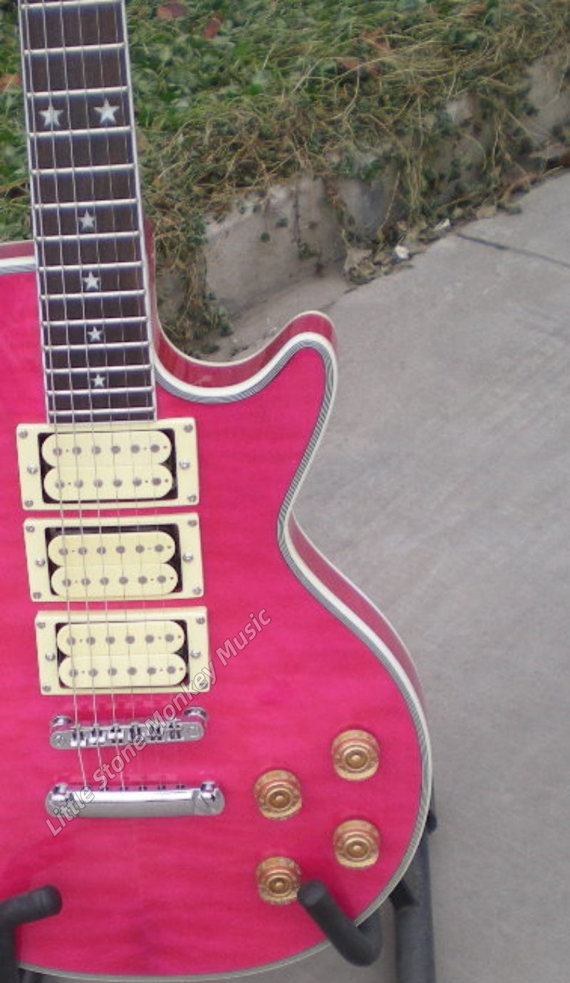 High Quality  Electric Guitar Factory Customized Electric GuitarFactory Customized Electric Guitar, Rosewood Fingerboard, Flame Maple Top490