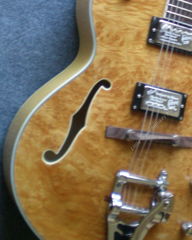 High Quality  Electric Guitar Factory Customized Electric Guitar  purple Electric Guitar Full-Hollow Body Natural Color Ashwood500