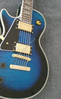 High Quality  Electric Guitar Factory Customized Electric Guitar  bule Electric Guitar Full-Hollow Body Natural Color AshwoodSingle Cut Electric Guitar – Tigerstripe Blue Maple501