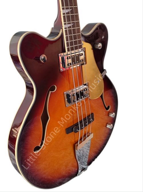 Customize Electric Bass 4-Strings Semi-Hollow  LSM107