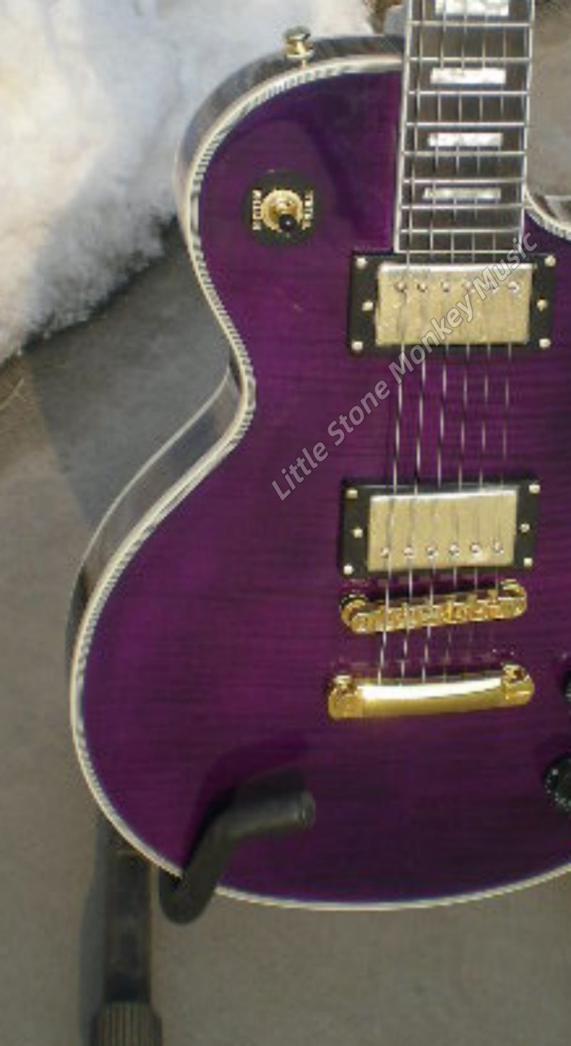 Factory Customized Electric Guitar  Custom electric guitar solid maple body 6 strings right-handed purple burst509