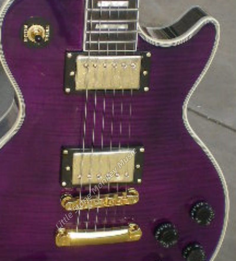 Factory Customized Electric Guitar  Custom electric guitar solid maple body 6 strings right-handed purple burst509