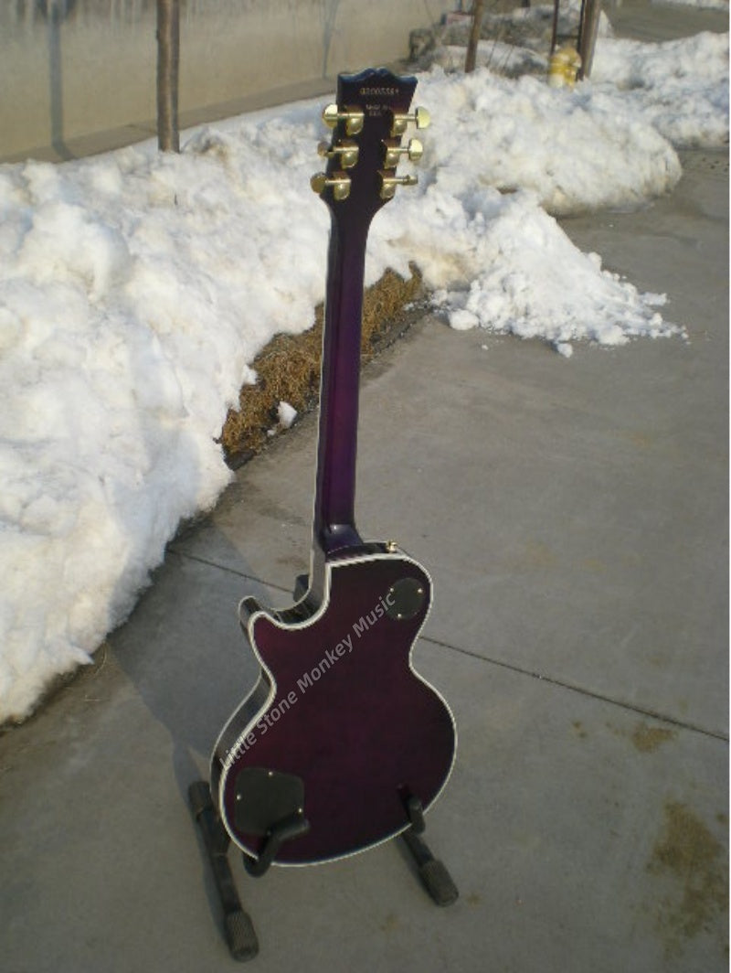 Factory Customized Electric Guitar  Custom electric guitar solid maple body 6 strings right-handed purple burst509