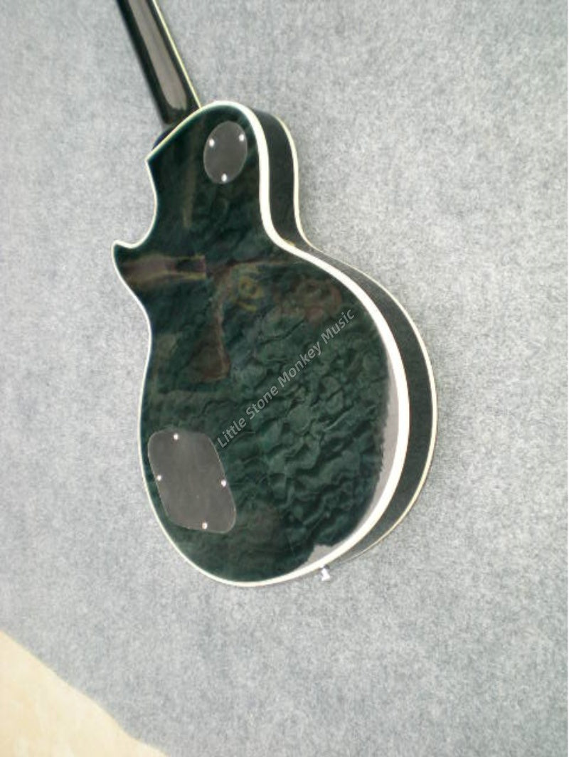 Factory Customized Electric Guitar  Custom electric guitar Custom Standard Electric Guitar black Quilted Maple Top H-H Pickups 6 string514