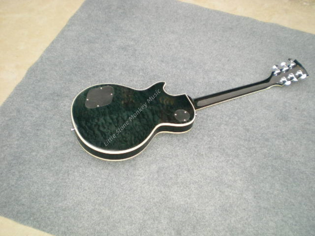 Factory Customized Electric Guitar  Custom electric guitar Custom Standard Electric Guitar black Quilted Maple Top H-H Pickups 6 string514