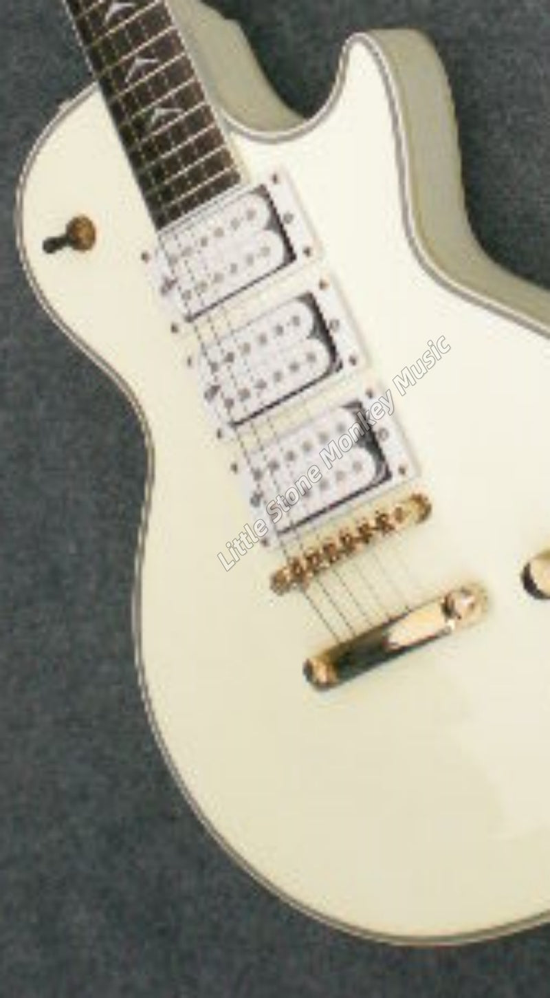 Factory Customized Electric Guitar  Custom electric guitar Custom Standard Electric Guitar white Quilted Maple Top H-H Pickups 6 string515
