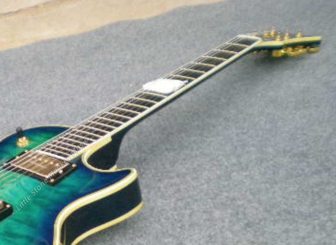 Factory Customized Electric Guitar  Custom electric guitar Custom Standard Electric Guitar Green Quilted Maple Top H-H Pickups 6 string518