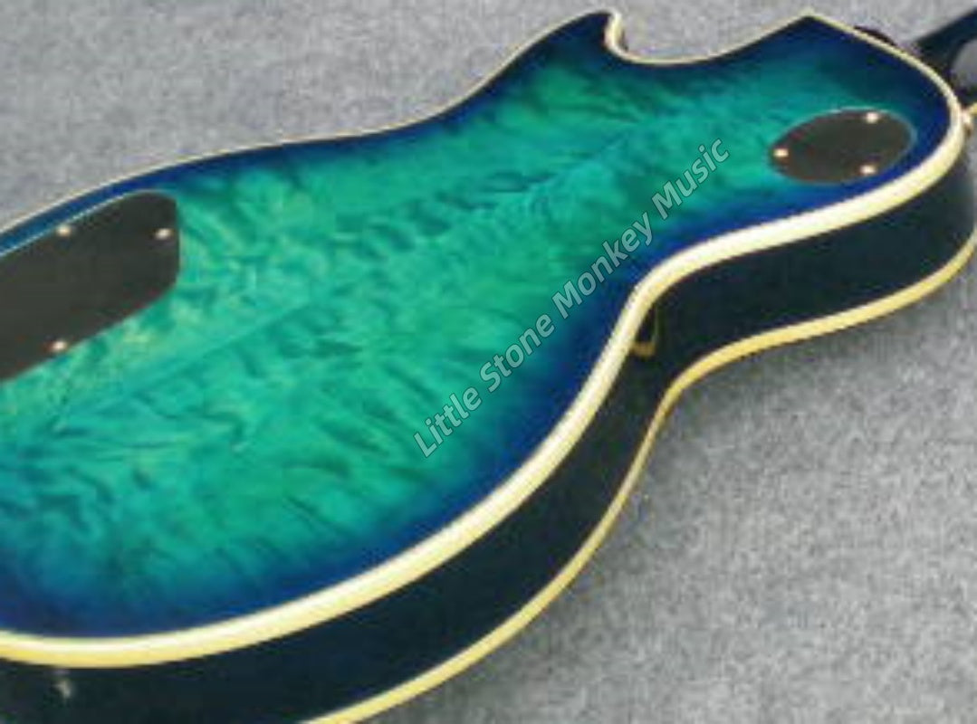 Factory Customized Electric Guitar  Custom electric guitar Custom Standard Electric Guitar Green Quilted Maple Top H-H Pickups 6 string518