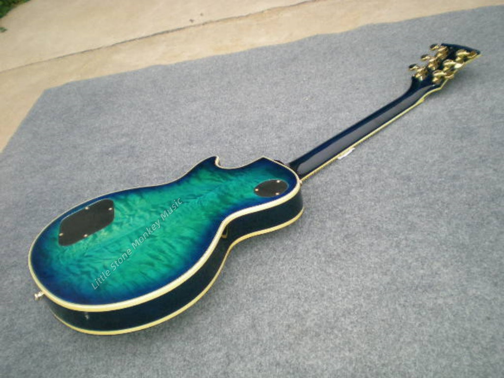 Factory Customized Electric Guitar  Custom electric guitar Custom Standard Electric Guitar Green Quilted Maple Top H-H Pickups 6 string518