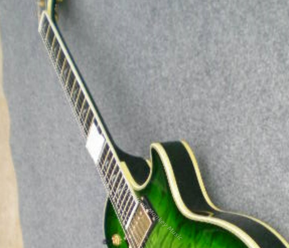 Factory Customized Electric Guitar  Custom electric guitar Custom Standard Electric Guitar Green Quilted Maple Top H-H Pickups 6 string519