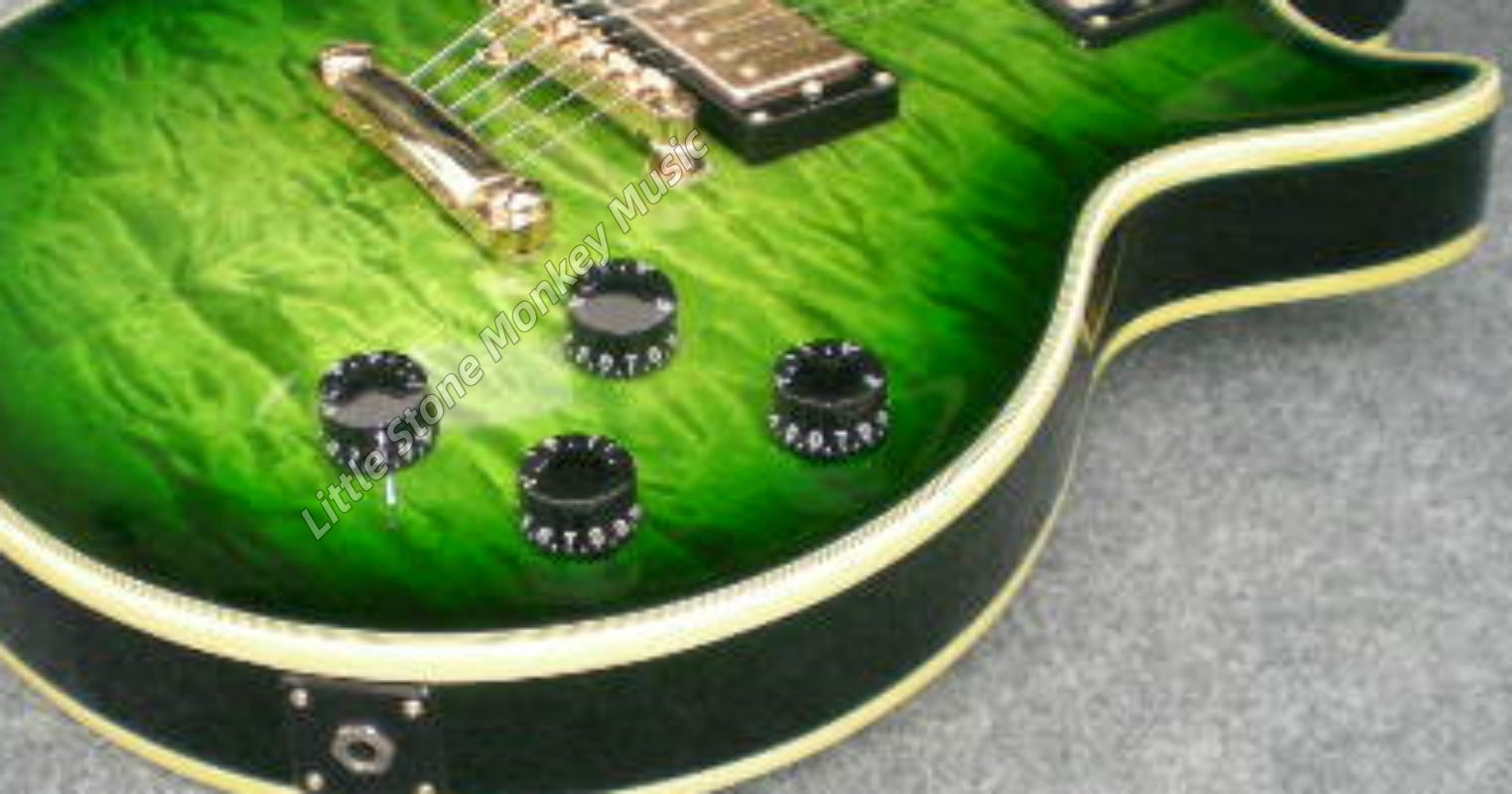Factory Customized Electric Guitar  Custom electric guitar Custom Standard Electric Guitar Green Quilted Maple Top H-H Pickups 6 string519